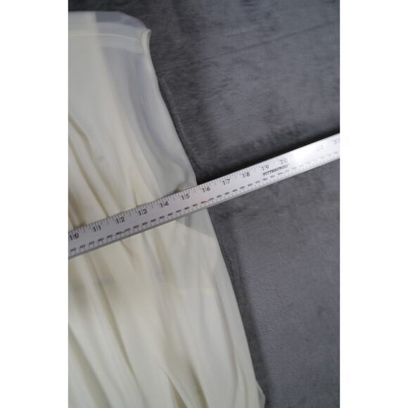 Womens Sleeveless White Gold Chevron Dress Sequin Skirt Blouson Top M Party - Picture 2 of 7